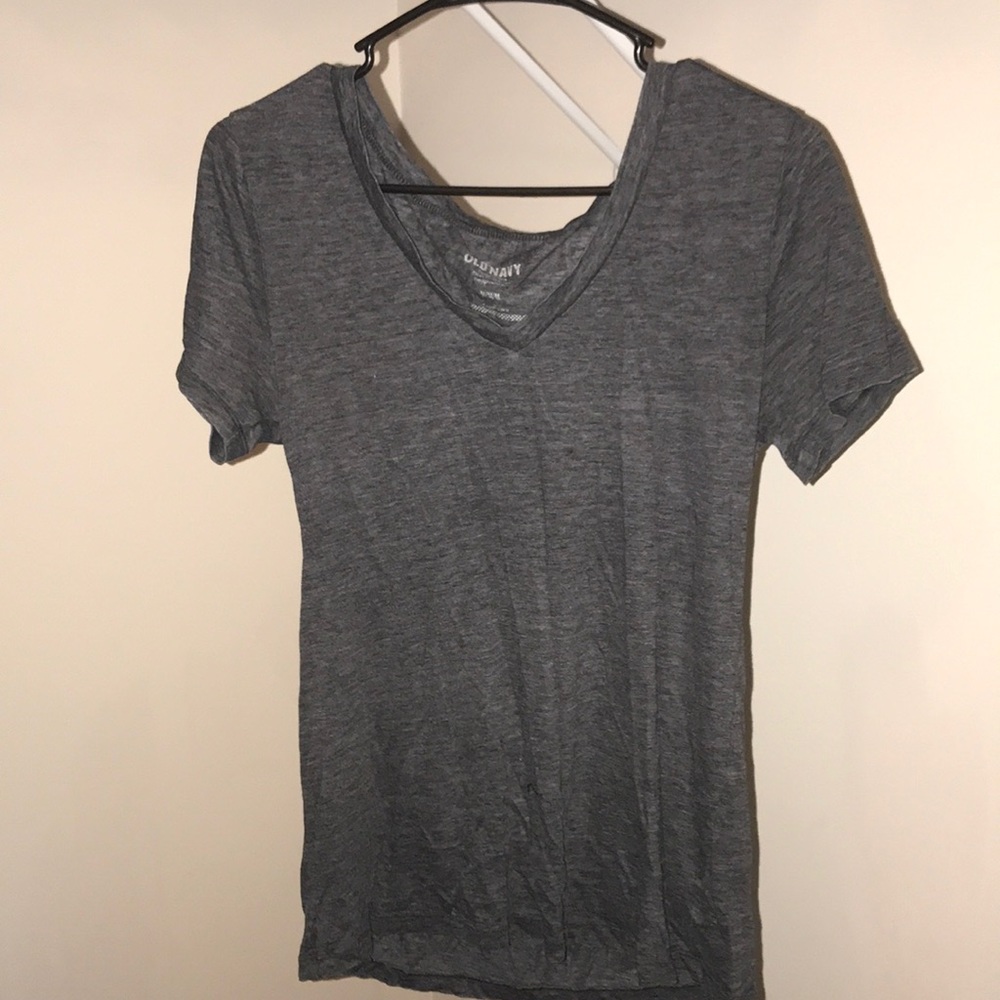 Grey V- Neck Tee